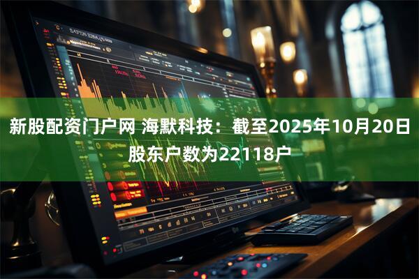 新股配资门户网 海默科技：截至2025年10月20日股东户数为22118户