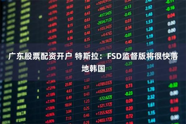 广东股票配资开户 特斯拉：FSD监督版将很快落地韩国