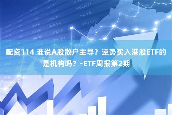 配资114 谁说A股散户主导？逆势买入港股ETF的是机构吗？-ETF周报第2期