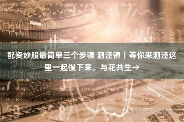 配资炒股最简单三个步骤 泗泾镇｜等你来泗泾这里一起慢下来，与花共生→